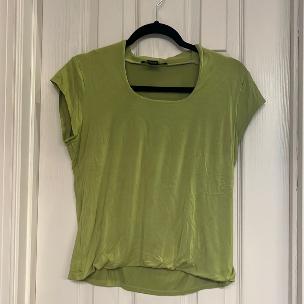 Petite large green stretchy top